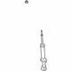 Toyota 48530-49695 Shock Absorber, Rear Passenger Side
