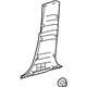 Toyota 62413-0E050-C0 Lower Center Pillar Trim, Passenger Side
