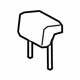 Toyota 71960-0C260-B0 Headrest, Center, Gray, Rear