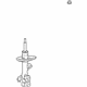 Toyota 48510-80A71 Strut, Front Passenger Side