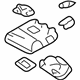 Toyota 63650-AE021-A0 Map Lamp Assembly