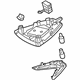 Toyota 81208-10050-B0 Map Lamp Assembly, Gray