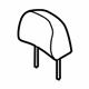 Toyota 71910-42121-B5 Headrest, Gray, Front