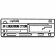 Toyota 88723-10080 A/C Label