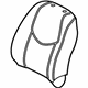 Toyota 71073-42370-B1 Seat Back Cover, Gray, Front