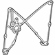 Toyota 69820-74011 Regulator Assembly, Front Door Window, Driver Side