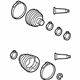 Toyota 04427-08260 Boot Kit, Front Drive Shaft, In & Outboard, Passenger Side