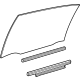Toyota 68103-62041 Moveable Glass, Passenger Side