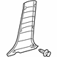 Toyota 62413-07010-C0 Lower Center Pillar Trim, Passenger Side
