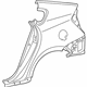 Toyota 61601-47090 Quarter Panel, Passenger Side
