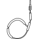 Toyota 69750-62020 Lock Cable, Front