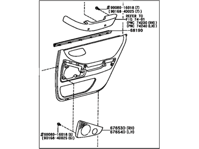 Toyota 67630-AC030-C0 Door Trim Panel