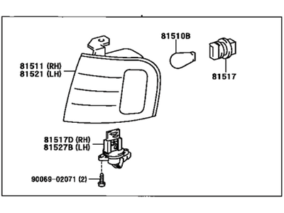 Toyota 81510-AC030 Parking/Turn Lamp