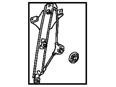 Toyota 69803-07010 Regulator Sub-Assembly, Rear Door Window, Passenger Side