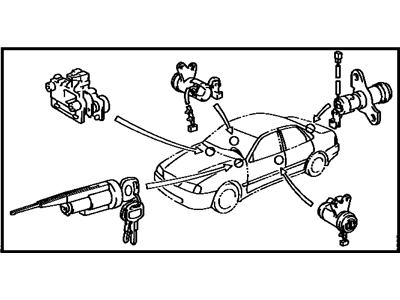 Toyota 69005-41021 Cylinder Set,  Lock