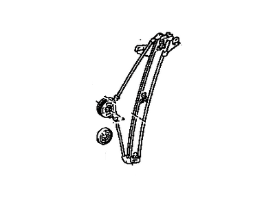 Toyota 69802-07010 Regulator Sub-Assy,  Front Door Window,  LH