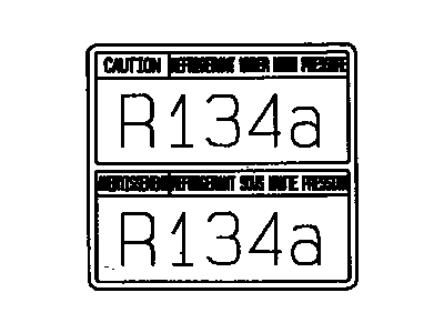 Toyota 88723-06020 A/C Label