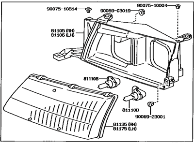 Toyota Avalon Headlight - 81110-AC010