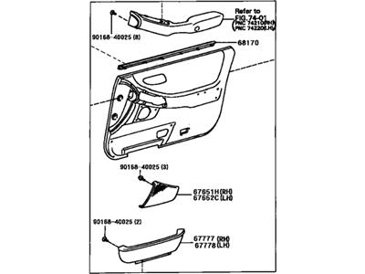 Toyota 67610-AC110-C0 Door Trim Panel