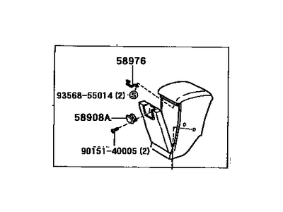 Toyota MR2 Center Console Base - 58910-17020-22