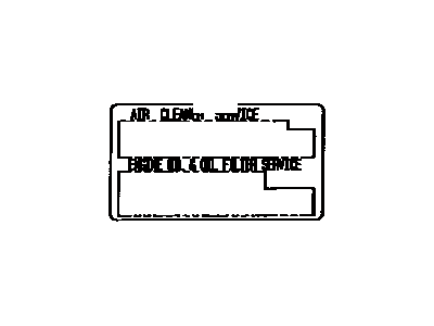 Toyota 17791-62010 Info Label