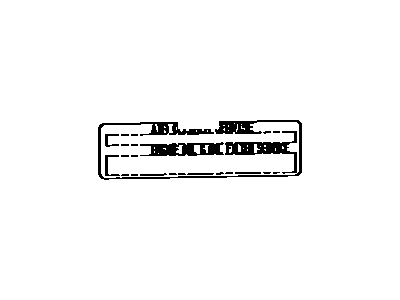 Toyota 17791-35010 Label