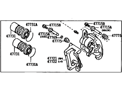 Toyota MR2 Brake Caliper - 47750-17090