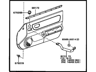 Toyota 67620-17591-C0 Board Sub-Assy,  Front Door Trim,  LH