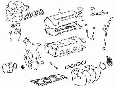 Toyota 04112-22090 Gasket Kit,  Engine Valve Grind