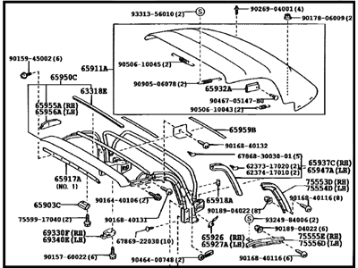Toyota 65910-17011-C0 Tarpaulin Assy