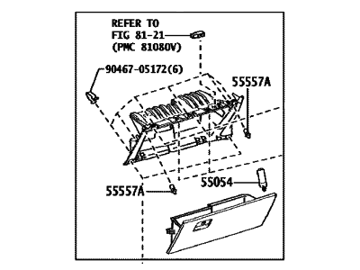 Toyota 55303-08010-B0 Panel Sub-Assy,  Instrument,  Lower