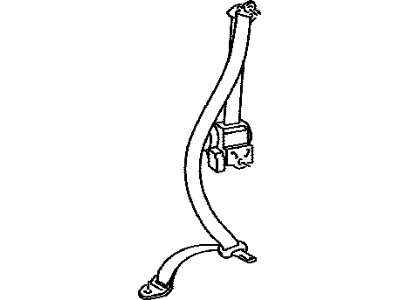 Toyota 73360-21080-C0 Belt Assembly, Rear Seat 3 Point Type, Outer Passenger Side