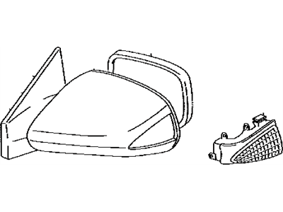 Scion 87910-21190-B3 Mirror Assy,  Outer Rear View,  RH