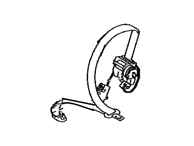 Toyota 73310-21040-C0 Belt Assembly, Rear Seat 3 Point Type, Passenger Side