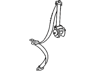 Toyota 73370-21080-C0 Belt Assembly, Rear Seat 3 Point Type, Outer Driver Side