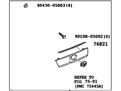 Scion 76801-21070-J1 Garnish Sub-Assy,  Back Door,  Outside