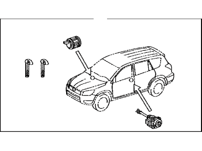 Toyota 69005-0R040 Cylinder Set, Lock