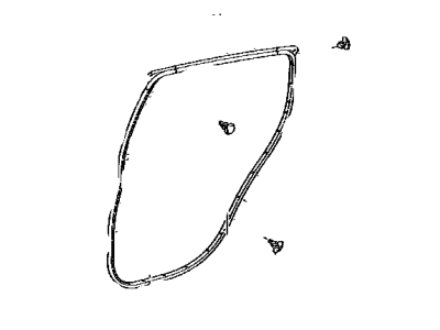 Toyota 67872-0D090 Weatherstrip,  Rear Door,  LH