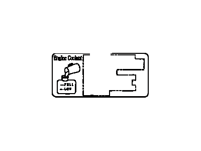 Toyota 11296-46121 Label,  Engine Service Information
