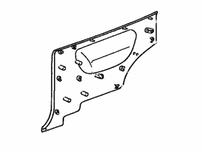 62511-52011-B1 Toyota Board, Quarter Inside Trim, Passenger Side Illustration 1 of 1
