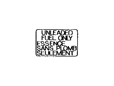 Toyota 74559-14050 Plate,  Fuel Caution