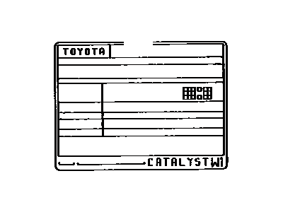Toyota 11298-62090 Emission Label