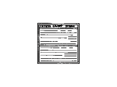 Toyota 42661-32271 Info Label