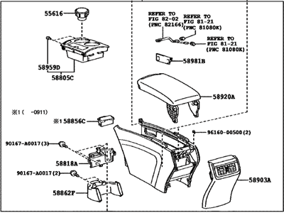Toyota 58810-0T011-A1 Console Assembly