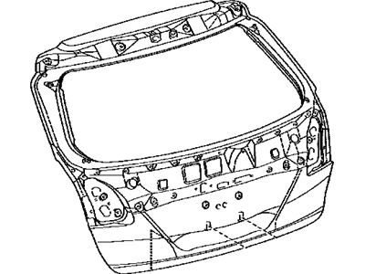 Toyota 67005-0T081 Panel Sub-Assy,  Back Door