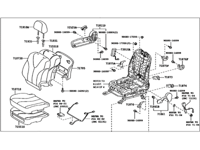 Toyota 71100-0T021-A0 Seat Assembly, Front Passenger Side