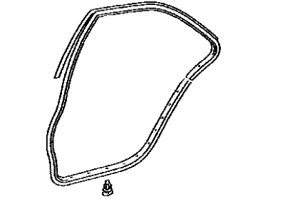 Toyota 67872-33060 Weatherstrip,  Rear Door,  LH
