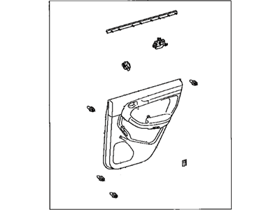Toyota 67640-35B20-B0 Board Sub-Assy,  Rear Door Trim,  LH