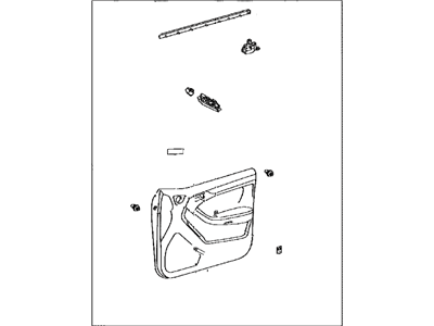 Toyota 67620-35A10-B3 Board Sub-Assy,  Front Door Trim,  LH