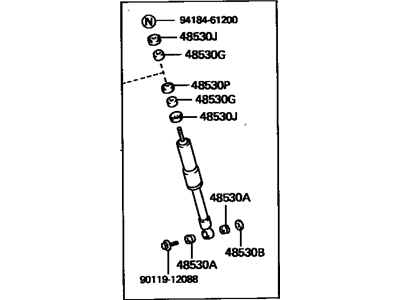 Toyota 48531-69416 Absorber Assy,  Shock,  Rear RH